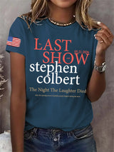 🔥Buy 3 Get 15% Off🔥Retro Last Show 05.21.2026 The Night The Laughter Died After The Opening Monol, Hopefully People Laughed During The Show Print T-Shirt