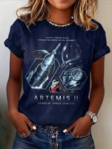 Women's Artemis II Print Casual T-Shirt