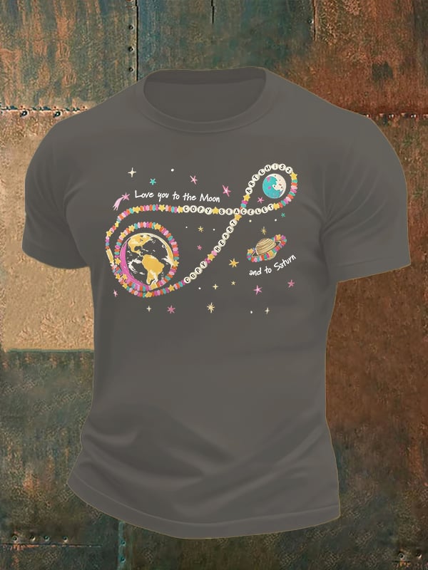 Men's  Fun Planet Print T-Shirt