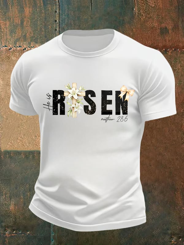 Men's  He is Risen  Print  T-Shirt