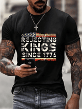 Men's Fashion Casual FDT Reject King Tiger Print  T-shirt