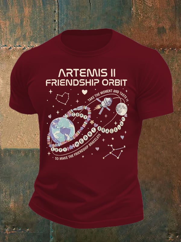 Men's  Fun Planet Print T-Shirt