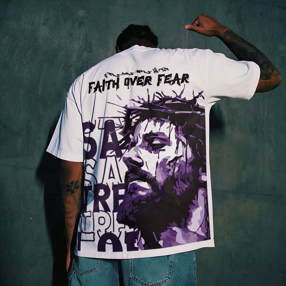 Faith Over Fear Printed Men's T-shirt