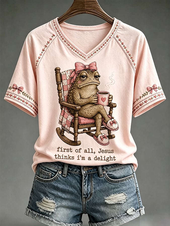Women's Jesus Thinks I'm A Delight  T-Shirts