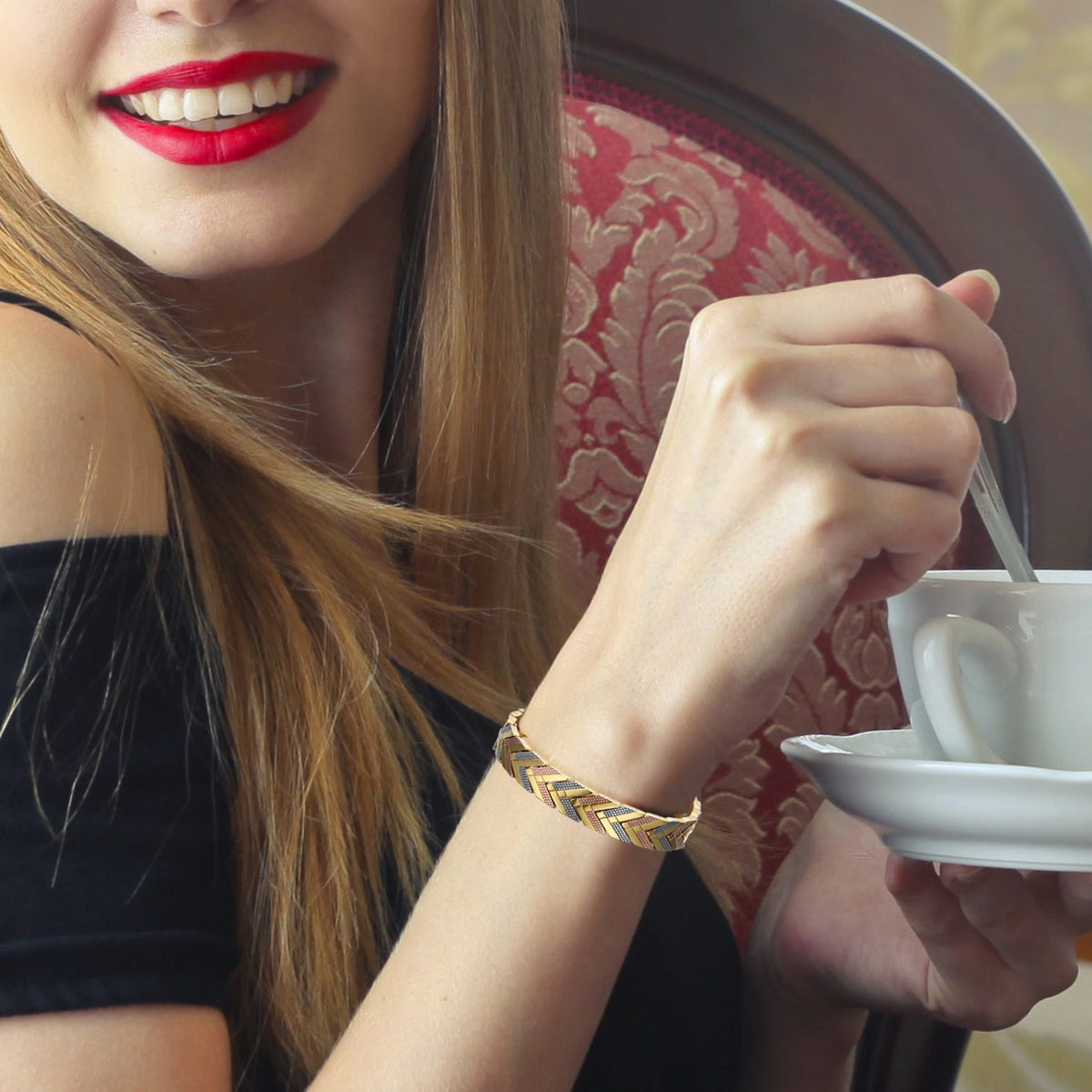 BunnyKachu Magnetic Bracelets for Women, Rose Gold bracelet for Friendship Bracelets,18k gold bracelet with Link Remove Tool Included 7.5"-8.5" Adjustable