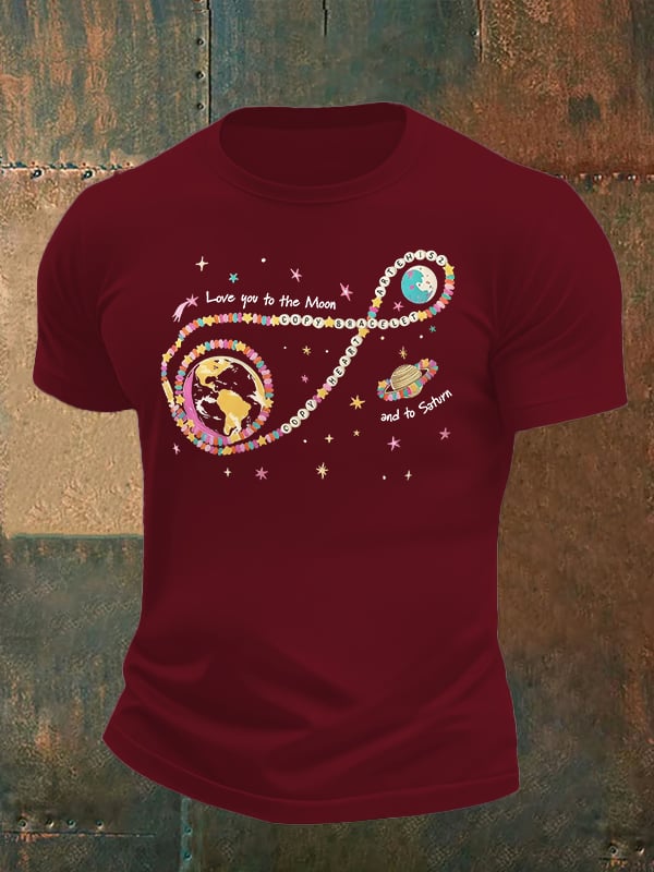 Men's  Fun Planet Print T-Shirt