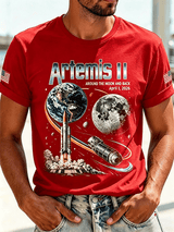 Men's Artemis II Mission Lunar Orbiting Short-Sleeve T-Shirt
