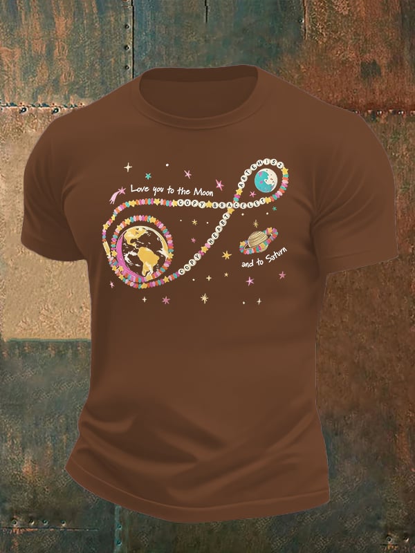 Men's  Fun Planet Print T-Shirt