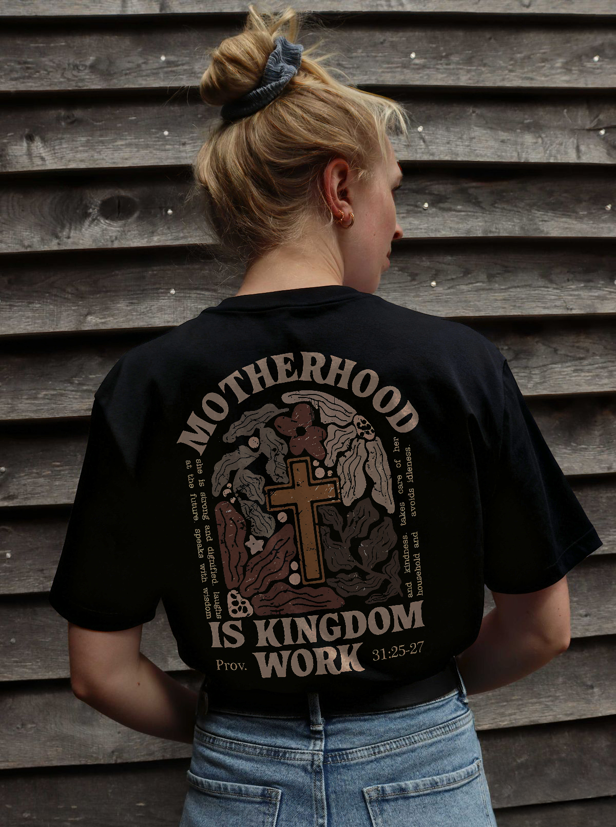 Motherhood Is Kingdom Work Printed Women's T-shirt