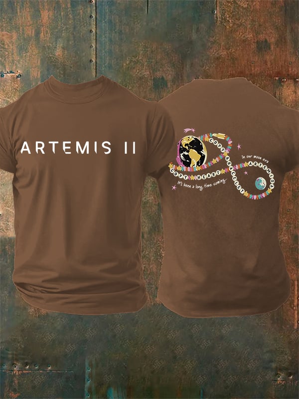 Men's  Fun Planet Print T-Shirt
