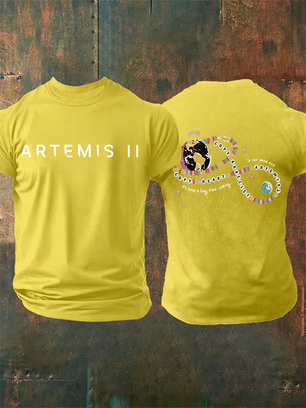 Men's  Fun Planet Print T-Shirt