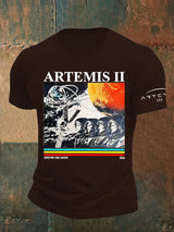 Men's  Lunar Landing Character Print T-Shirt