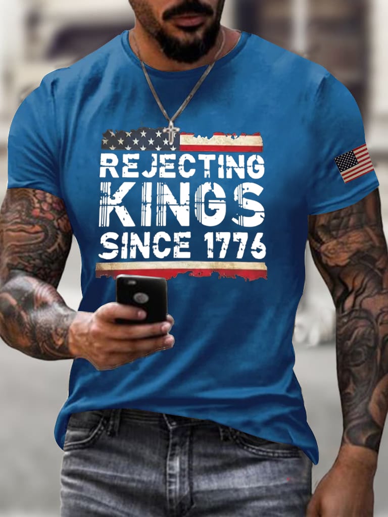 🔥Buy 3 Get 15% Off🔥Men's No Kings In America Printed Casual T-shirt