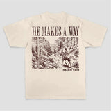 He Makes A Way Isaiah 43:19 Western Landscape Print Printed Women's T-shirt