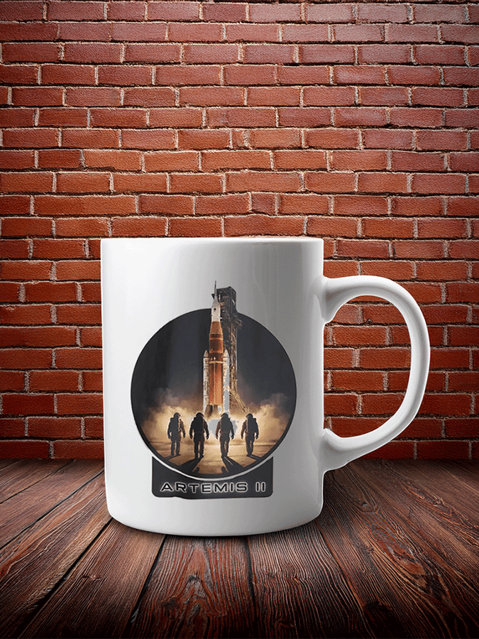 Artemis II Rocket Mug