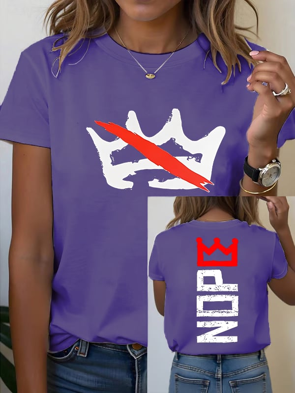 🔥Buy 3 Get 15% Off Women's  America has no kings Printed Casual T-Shirt