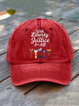 🔥Buy 3 Get 15% Off🔥With Liberty Justice for All Print Hat