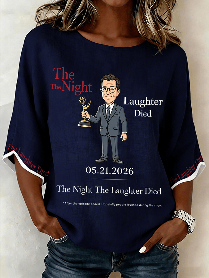 Women's "Night When Laughter Stops" Printed Comfortable Top