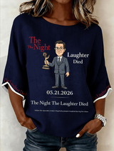 Women's "Night When Laughter Stops" Printed Comfortable Top