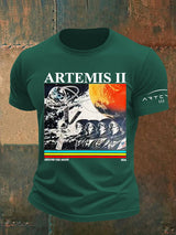 Men's  Lunar Landing Character Print T-Shirt