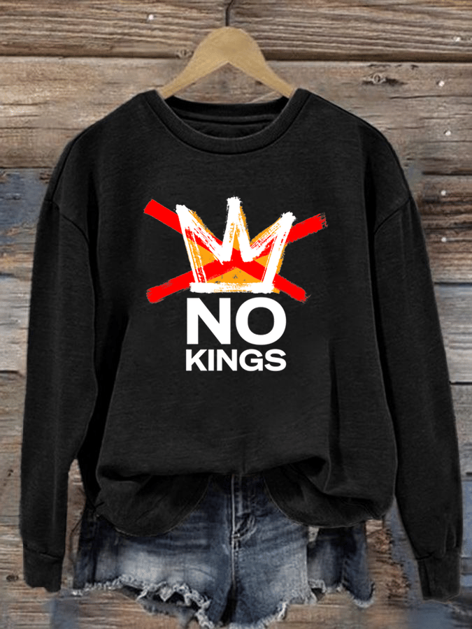 🔥Buy 3 Get 15% Off Women's  America has No Kings Printed Casual Sweatshirt