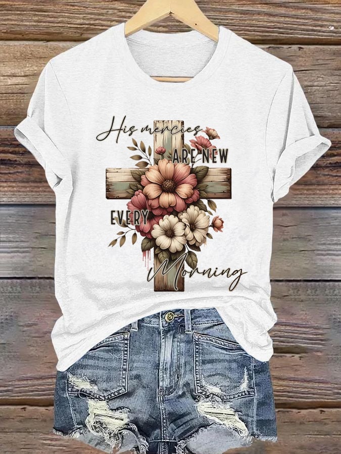 Women's His Mercies Are New Every Morning  Print Shirt