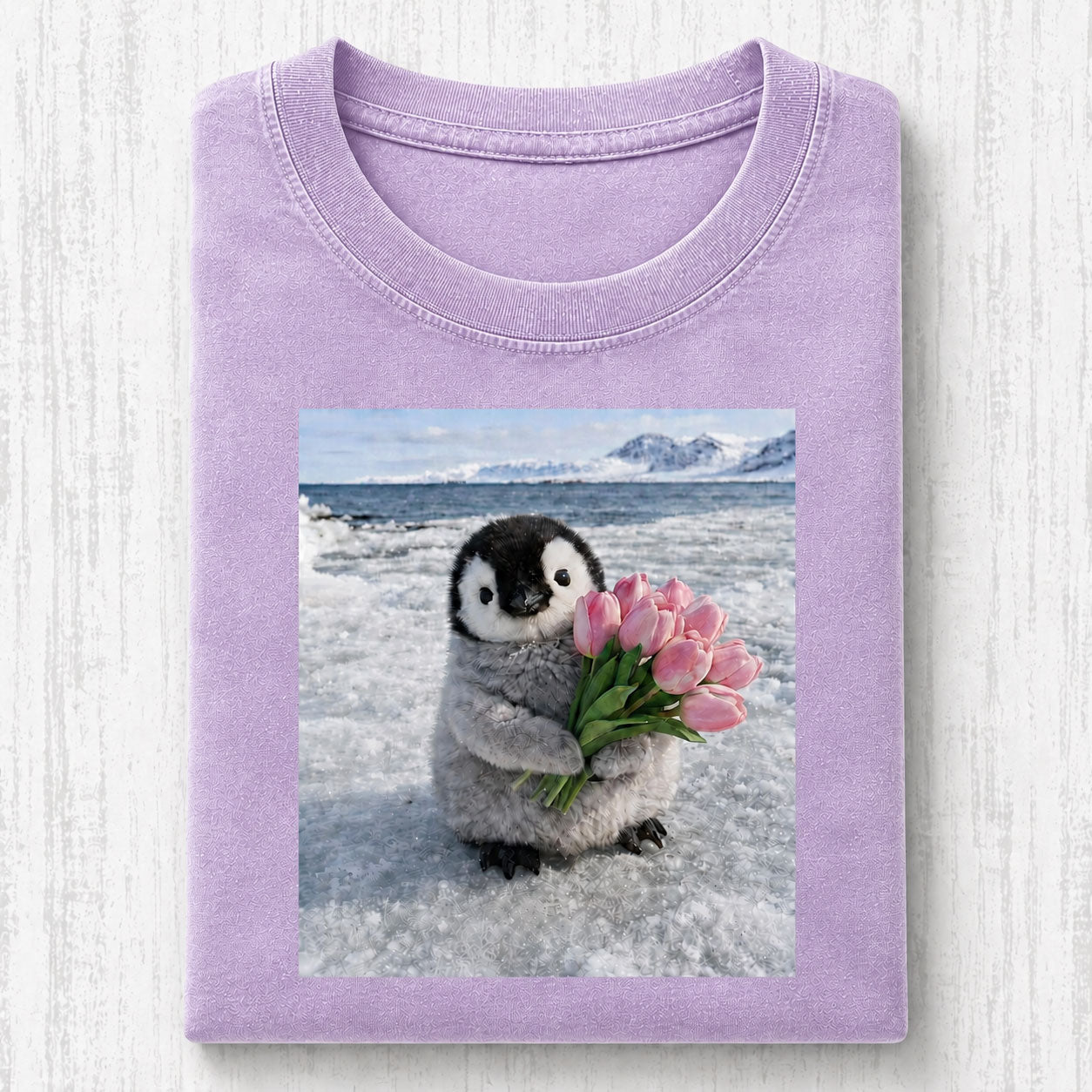 Tulip Bouquet Penguin Vintage Comfort Tee