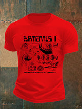 Men's  Lunar Landing Character Print T-Shirt