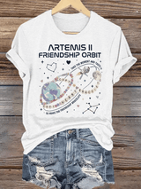Women's  Fun Planet Print T-Shirt