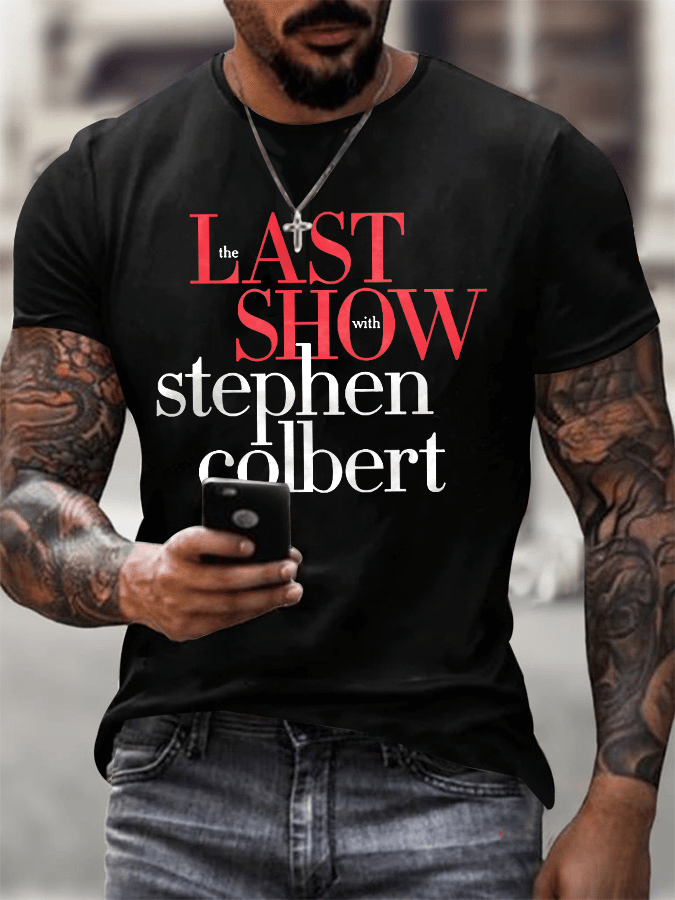 Men's Retro Last Show Print T-Shirt