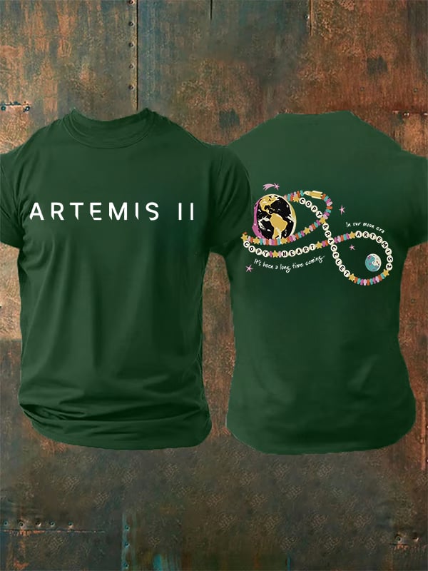 Men's  Fun Planet Print T-Shirt