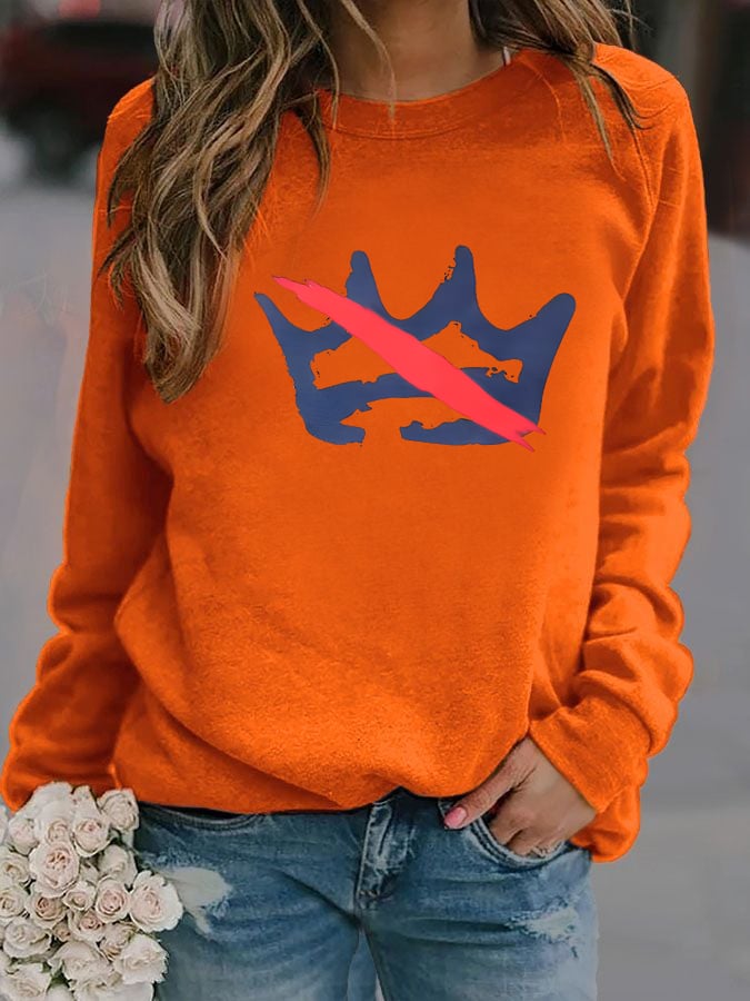 Women's  America has no kings Printed Casual   Sweatshirt