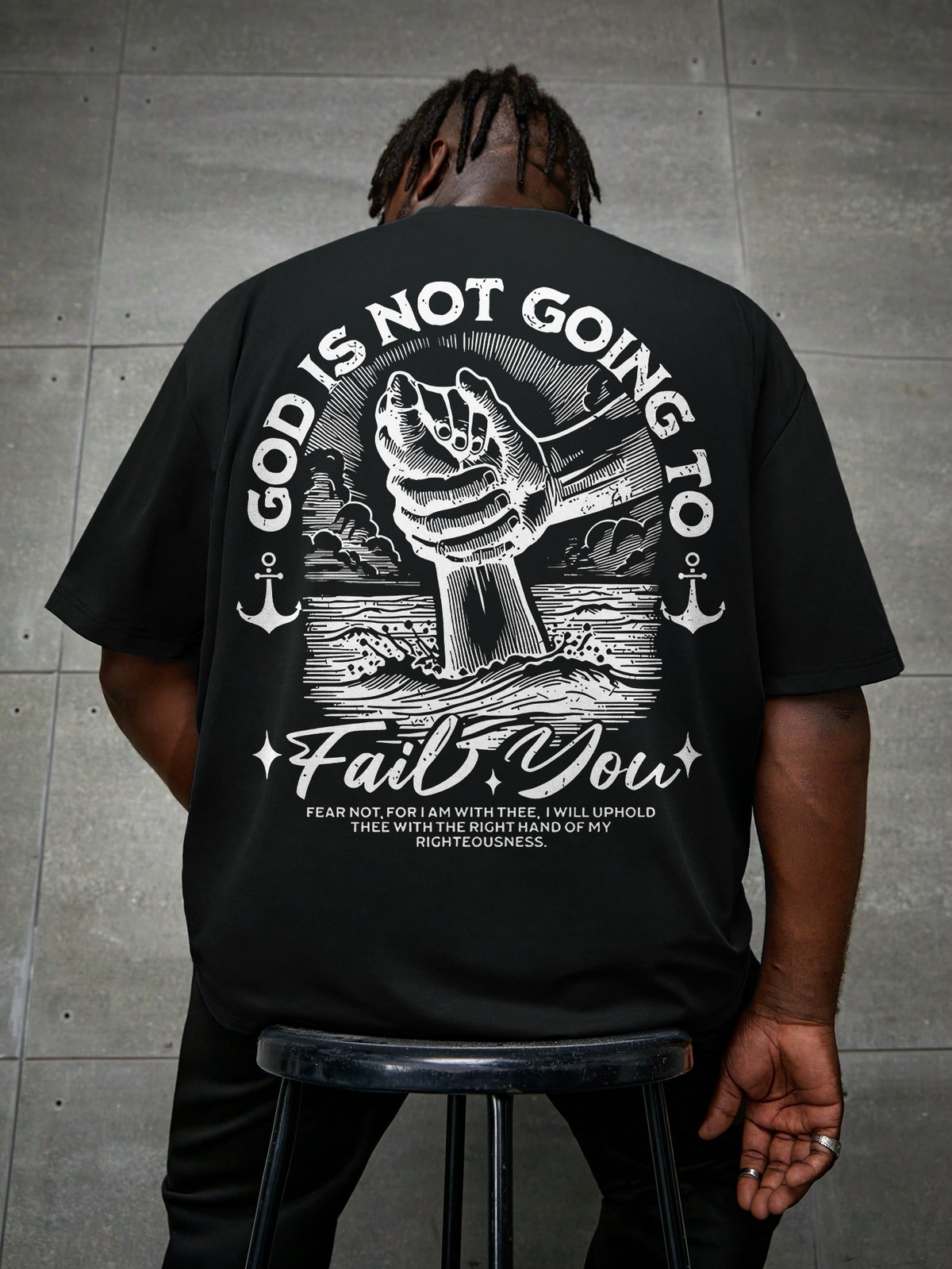 God Is Not Going To Fail You Printed Men's T-shirt