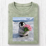 Tulip Bouquet Penguin Vintage Comfort Tee