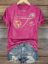 Women's  Fun Planet Print T-Shirt