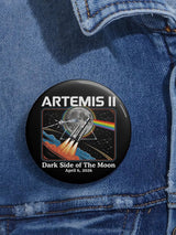 Unisex Retro Artemis II Dark Side Of The Moon Pin-Back Button
