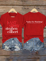 Retro Last Show Tree Print T-Shirt