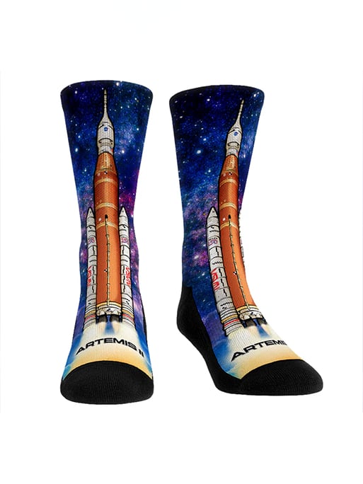 Unisex Artemis II "Ready for Launch" Printed Mid-Calf Socks