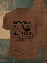 Men's  Lunar Landing Character Print T-Shirt