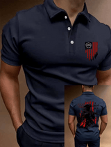 Men's 250th Anniversary Distressed American Flag 2-sided Polo Shirt