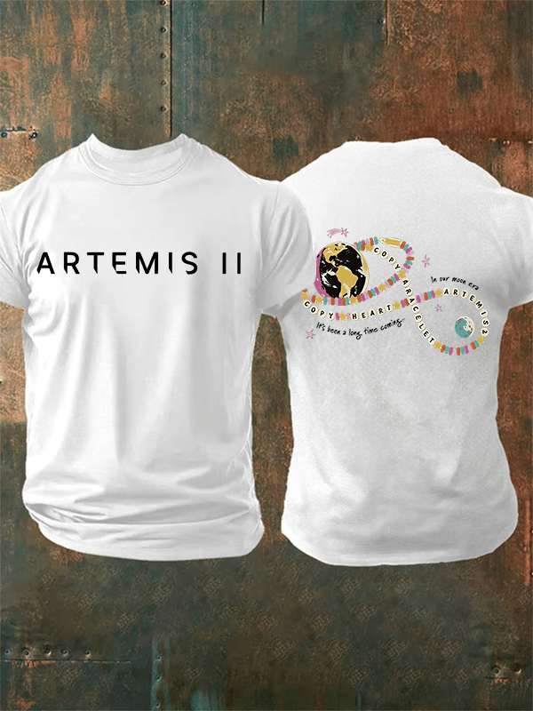 Men's  Fun Planet Print T-Shirt
