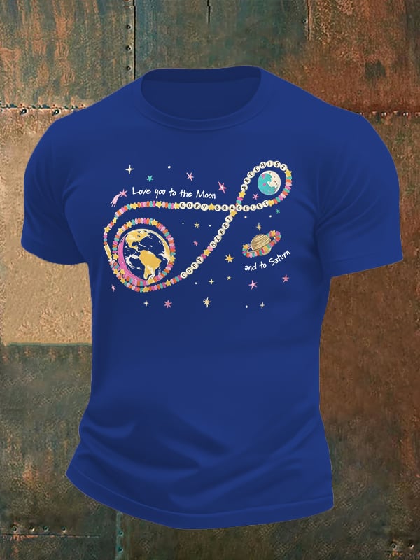 Men's  Fun Planet Print T-Shirt