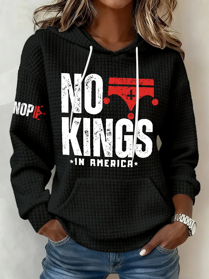 🔥Buy 3 Get 15% Off Retro No Kings In America Print Hoodie