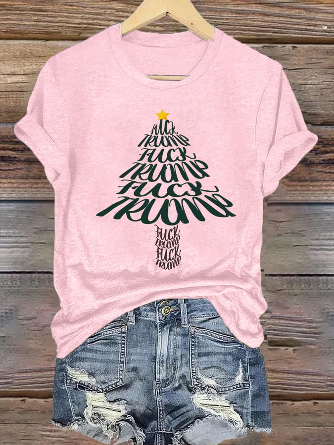 🔥Buy 3 Get 15% Off🔥Women's  Funny Christmas Tree With fdt T-Shirt