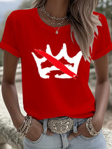 🔥Buy 3 Get 15% Off🔥Women's No Kings Print V Neck T-shirt