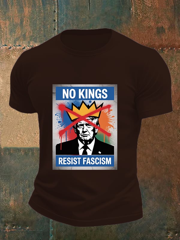 Men's   NO KINGS RESIST FASCISM T-shirt