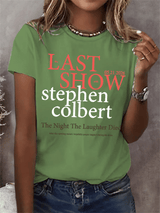 Retro Last Show 05.21.2026 The Night The Laughter Died After The Opening Monol, Hopefully People Laughed During The Show Print T-Shirt