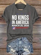 🔥Buy 3 Get 15% Off Women's  NO KINGS IN AMERICA  Print  T-Shirt