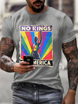 No Kings In America Print  T-shirt