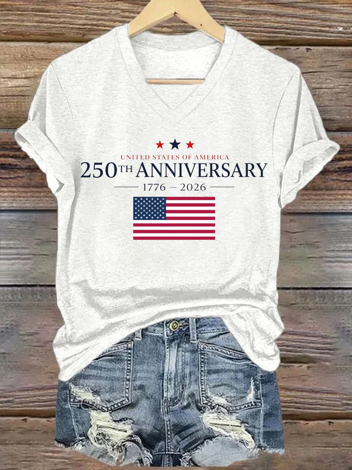 Women's 250th Anniversary of the United States Print T-shirt